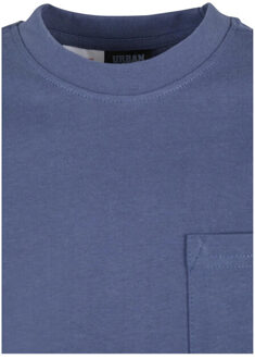urban classics Jongens zwaargewicht pocket oversized t-shirt met lange mouwen Blauw - 140