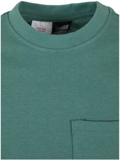 urban classics Jongens zwaargewicht pocket oversized t-shirt met lange mouwen - maat 158/164 Blauw