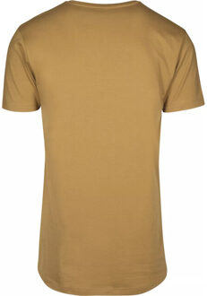 urban classics Lang t-shirt in de vorm voor heren Beige - XS