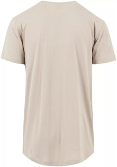 Urban Classics Lang t-shirt in de vorm voor heren Beige - XXL / XXXL