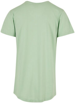 urban classics Lang t-shirt in de vorm voor heren - maat M Groen