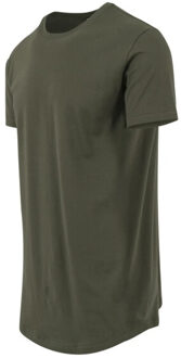 urban classics Lang t-shirt in de vorm voor heren - maat XS Groen