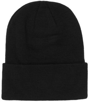 urban classics Lange muts met imitatieleren patch Zwart - One size