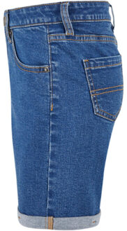 urban classics Meisjes bio stretch denim 5 zakken shorts Blauw - 116