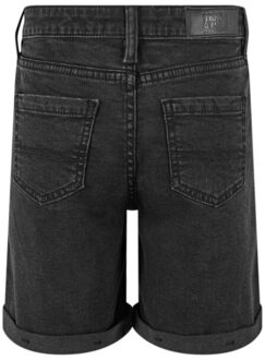 urban classics Meisjes bio stretch denim 5 zakken shorts Zwart - 116