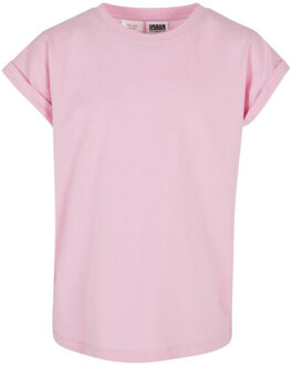 urban classics Meisjes bio verlengd schouder t-shirt (set van 2) - maat 116 Paars