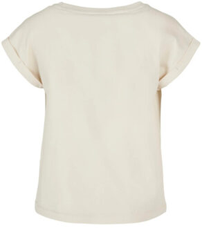 urban classics Meisjes biologisch verlengd schouder t-shirt Beige - 116