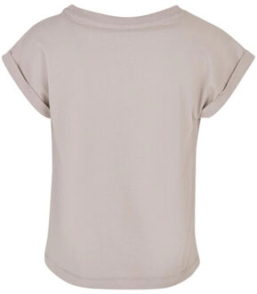 urban classics Meisjes biologisch verlengd schouder t-shirt Grijs - 128