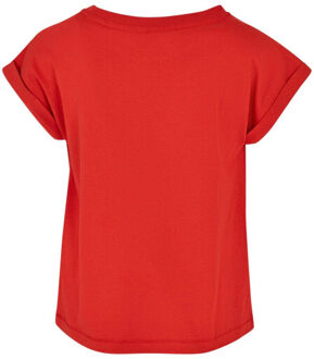 urban classics Meisjes biologisch verlengd schouder t-shirt Oranje - 146/152