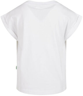 urban classics Meisjes biologisch verlengd schouder t-shirt Wit - 140