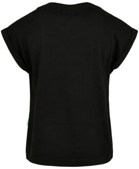 urban classics Meisjes biologisch verlengd schouder t-shirt Zwart - 146/152