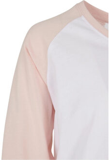 urban classics Meisjes contrast raglan t-shirt met lange mouwen Wit - 128