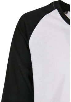 urban classics Meisjes contrast raglan t-shirt met lange mouwen Wit - 146/152