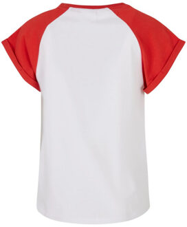 Urban Classics Meisjes contrast raglan t-shirt (set van 2) Rood - 158/164