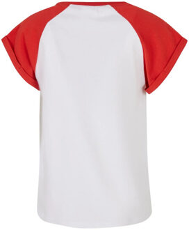 urban classics Meisjes contrast raglan t-shirt Wit - 158/164