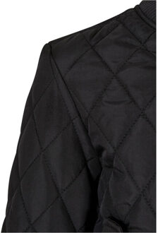 urban classics Meisjes diamond quilt nylon jas - maat 116 Zwart
