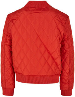 urban classics Meisjes diamond quilt nylon jas Oranje - 116