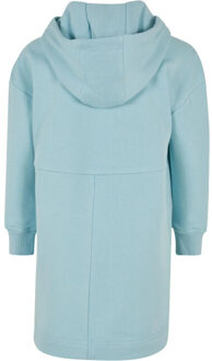 urban classics Meisjes french terry oversized hoodie jurk - maat 140 Blauw