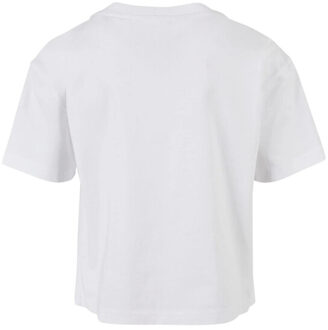 urban classics Meisjes geplooid organisch oversized t-shirt Wit - 158/164