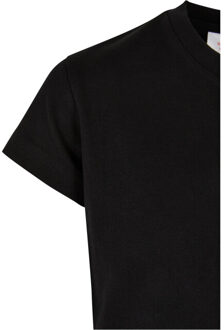 urban classics Meisjes organisch franje t-shirt Zwart - 110/116