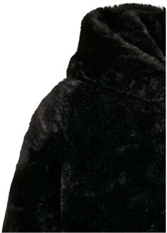 urban classics Meisjes teddy fleece mantel met capuchon - maat 128 Zwart