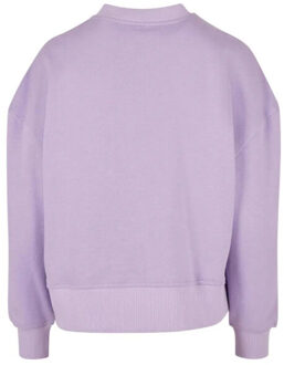 urban classics Meisjes terrycloth crew hals oversized sweatshirt - maat 116 Paars
