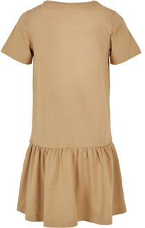 urban classics Meisjes valance t-shirt jurk Beige - 128
