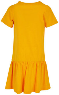 urban classics Meisjes valance t-shirt jurk - maat 146/152 Oranje