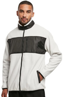 urban classics Microfleece jas met contrasterend paneel voor heren Grijs - S