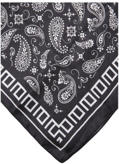 urban classics Uniseks paisley large fit bandana voor volwassenen - maat One size Zwart