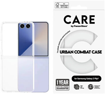 Urban Combat Case voor de Samsung Galaxy Z Flip 7 - Transparant