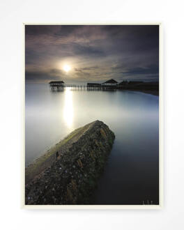 Urban Cotton Wandkleed 'Batu Lamunan' 145 x 190cm in Floating Frame - off white