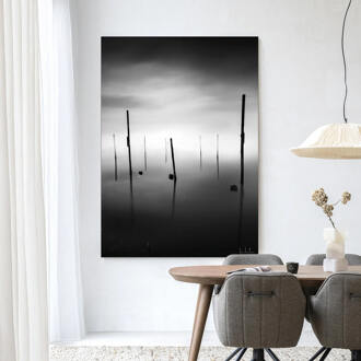 Urban Cotton Wandkleed 'Fall In' 110 x 145cm in Frame - black