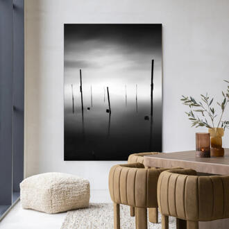 Urban Cotton Wandkleed 'Fall In' 80 x 110cm in Frame - black