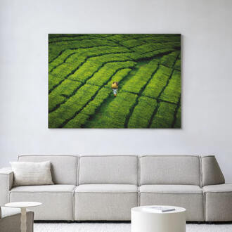 Urban Cotton Wandkleed 'Tote Pengalengan' 80 x 110cm in Frame - black