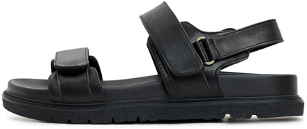 Urban Leather Platform Sandals Cesare Gaspari , Black , Dames - 40 Eu,38 Eu,36 Eu,39 Eu,37 EU