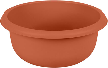 Urban Living Afwasteil - kunststof - 10 Liter - D34 x H13 cm - terracotta - teiltjes - camping - Afwasbak