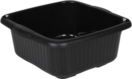 Urban Living Afwasteil - recycled kunststof - 10 Liter - D34 x H15 cm - zwart - teiltjes