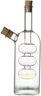 Urban Living Azijn/Olie flessen luxe tafelset dispenser - glas - Design vorm - olijfolie flessen