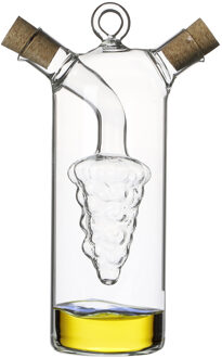 Urban Living Azijn/Olie flessen luxe tafelset dispenser - glas - Design vorm - olijfolie flessen