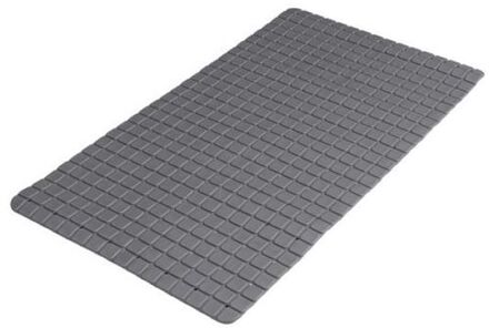Urban Living Badkamer/douche anti slip mat - rubber - voor op de vloer - antraciet - 39 x 69 cm - Badmatjes Grijs