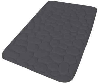 Urban Living Badkamerkleedje/badmat tapijt - memory foam - antraciet - 50 x 80 cm - Badmatjes Grijs