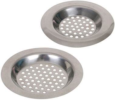 Urban Living Benson Gootsteenfilters - zeefjes - vuil opvangers - 2x stuks - metaal
