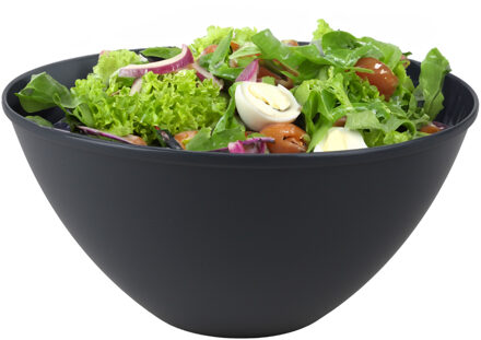 Urban Living Beslagkom/mengkom/salade schaal - 5 liter - kunststof - donkerblauw - D27 x H13 cm