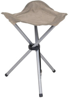 Urban Living bijzet krukje/stoeltje - Opvouwbaar - Camping/outdoor - D32 x H43 cm - Beige