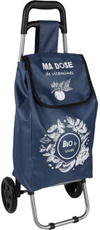 Urban Living Boodschappentrolley - blauw - 28 x 30 x 88 cm - 25 liter