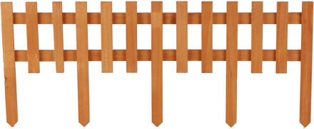 Urban Living Borderrand/kantopsluiting met pinnen - 12x - onbehandeld hout - 60 x H25 cm