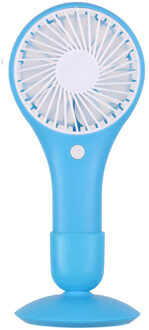 Urban Living Draagbare USB ventilator met standaard - lichtblauw - kunststof - 20 x 10 cm