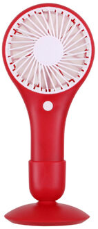 Urban Living Draagbare USB ventilator met standaard - rood - 20 x 10 cm - Ventilatoren