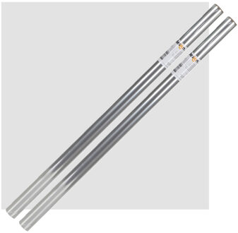 Urban Living Inpakpapier/cadeaupapier - 2x - transparant folie rollen - 500 x 70 cm - bloemen plastic